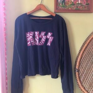 Cropped Kiss band tee